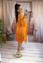 Charger l'image dans la galerie, Robe loose motif bandana orange HELENA (36 au 46)