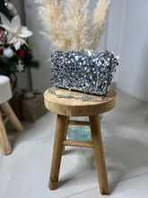Charger l&#39;image dans la galerie, Pochette avec bandoulière sequins argent