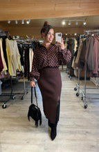 Charger l&#39;image dans la galerie, Jupe fendu chocolat SACHA (34au 42)