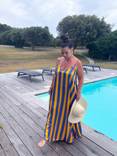 Charger l'image dans la galerie, Robe loose rayé jaune et bleu GLOW (36 au 46)