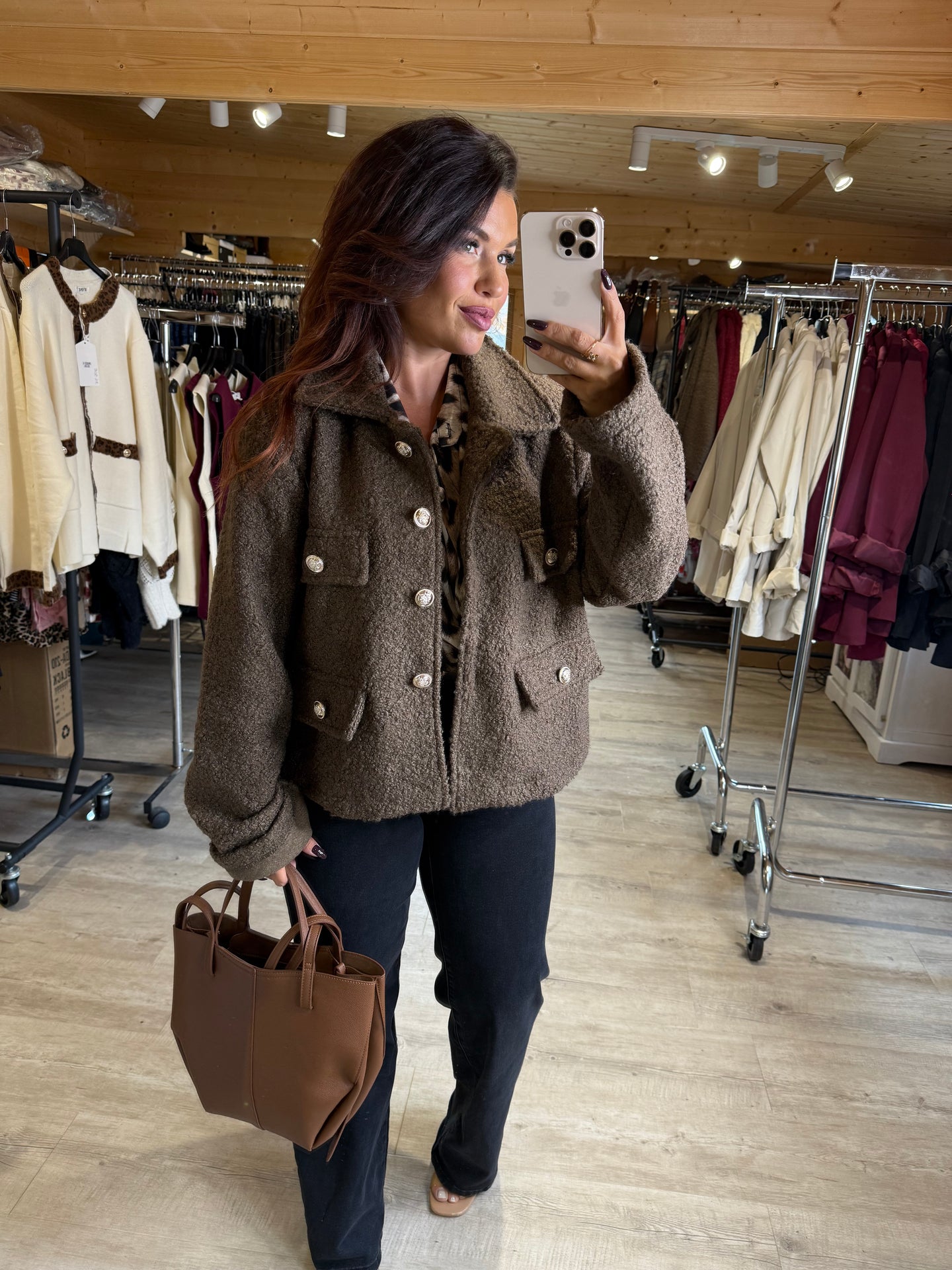 Veste chocolat Ariana ( 36 au 44 )