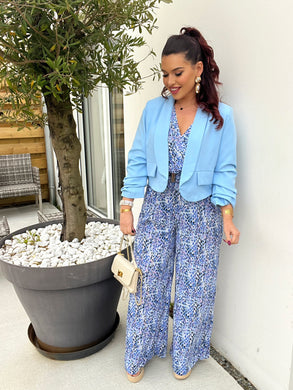 Blazer court bleu clair MIA ( 36 au 48 )