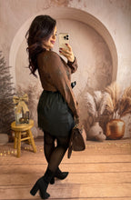 Charger l&#39;image dans la galerie, Jupe simili cuir dentelle noir MIRABELLA (34 au 46) ⭐️