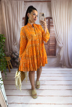 Charger l'image dans la galerie, Robe loose motif bandana orange HELENA (36 au 46)