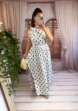 Charger l'image dans la galerie, Ensemble top + jupe blanc à pois noir KLARA (36 au 44)