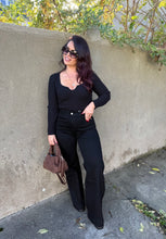 Charger l&#39;image dans la galerie, Jean Wide leg noir SORAYA (34 au 44)