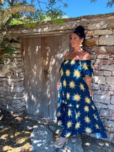 Charger l'image dans la galerie, Robe col bardot motif soleil MISA  (36 au 46)