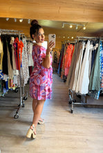 Charger l&#39;image dans la galerie, Robe courte rose/violette ARMELLE ( reste m/l )