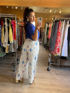 Pantalon motif bleu LARA (S,M,L)
