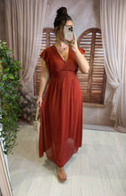 Charger l'image dans la galerie, Robe terracota LISANDRA (34 au 48 )