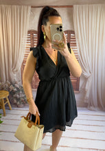 Charger l'image dans la galerie, Robe noir en coton fluide DELPHINE (34 au 48)