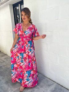 Robe dos nu Lynda fushia (reste taille s/m )