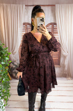 Charger l'image dans la galerie, Robe courte motif velours MARINA (40 au 48)