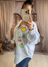 Charger l'image dans la galerie, Chemise rayé bleu à motif SAMANTHA (38 au 48)