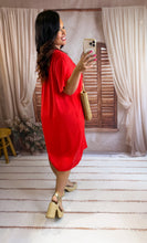 Charger l'image dans la galerie, Robe chemise corail coupe droite MARGUERITE (40 au 48)
