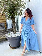 Charger l&#39;image dans la galerie, Robe bleu clair AMOR ( 34 au 48 )