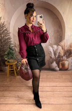 Charger l'image dans la galerie, Jupe velours noir CLEM (36 au 48)