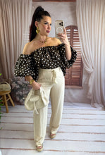 Charger l'image dans la galerie, Pantalon beige à cordelette SOLANGE (36 au 48)