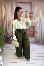 Charger l'image dans la galerie, Pantalon large plissé kaki LONDRES (38 au 48)