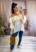 Charger l'image dans la galerie, Haut col bateau beige AELIS (36 au 48)