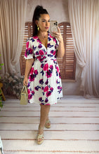 Charger l'image dans la galerie, Robe fleuri fuchsia TAMARA (36 au 48)