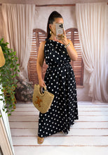 Charger l'image dans la galerie, Ensemble top + jupe noir pois blanc KLARA (36 au 44) New