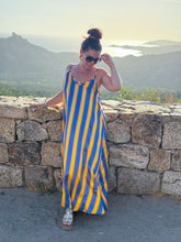 Charger l'image dans la galerie, Robe loose rayé jaune et bleu GLOW (36 au 46)