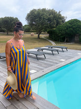 Charger l'image dans la galerie, Robe loose rayé jaune et bleu GLOW (36 au 46)