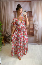 Charger l'image dans la galerie, Robe fleuri rose ODETTE (36 au 48)