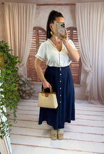 Charger l'image dans la galerie, Jupe longue bleu marine MADELEINE (36 au 48)