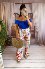 Charger l'image dans la galerie, Pantalon motif coeur bleu EULALIE (34 au 48)