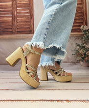 Charger l'image dans la galerie, Sandale compensées gold CAPUCINE (36 au 41)