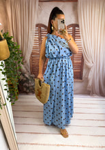 Charger l'image dans la galerie, Ensemble top + jupe bleu pois choco KLARA (36 au 44) New
