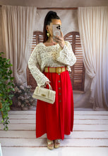 Charger l'image dans la galerie, Jupe avec ceinture rouge CLAUDIA (34 au 46)