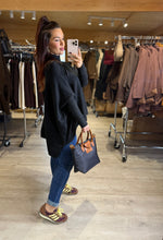 Charger l&#39;image dans la galerie, Pull large noir MORGANE (36 au 50)