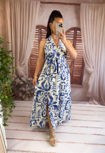 Charger l'image dans la galerie, Robe motif bleu multi position ASSIA (36 au 46)