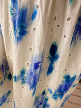 Charger l'image dans la galerie, Robe longue tacheté bleu PETRA (36 au 48)