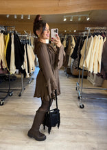 Charger l&#39;image dans la galerie, Robe marron patineuse AMBRE (34 au petit 42)
