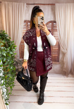Charger l'image dans la galerie, Gilet sans manche motif bandana bordeaux SORI (36 au 46)