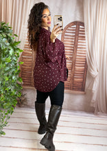 Charger l'image dans la galerie, Blouse coeur bordeaux MURIEL (38 au 48)