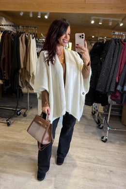 Gilet cape écru ISOLA (36 au 52)