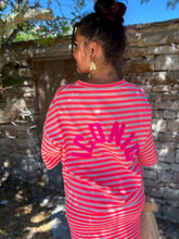 Charger l'image dans la galerie, Tee Shirt rayé rose iconic  MENORCA (36 au 44)