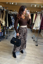 Charger l&#39;image dans la galerie, Jupe plissée choco Karina ( 34 au 46 )
