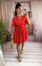 Charger l'image dans la galerie, Robe courte rose/orange AURÉLIE (36 au 48)