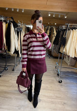 Charger l&#39;image dans la galerie, Polo rayé bordeaux LIO (34 au 40)