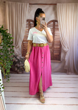Charger l'image dans la galerie, Jupe avec ceinture rose CLAUDIA (34 au 46)