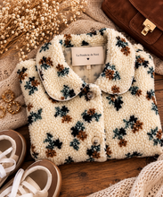 Charger l'image dans la galerie, Veste Polaire fleuri chocolat ( 40 au 48)