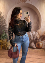 Charger l&#39;image dans la galerie, Top dentelle noir LUCAS (36 au 48)