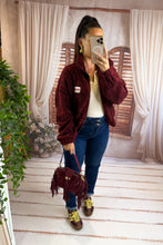 Charger l'image dans la galerie, Veste polaire bordeaux CÉLESTE (36 au petit 44)