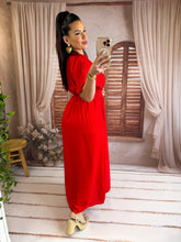 Charger l'image dans la galerie, Robe longue rouge TALI ( 40 au 48 )( reste une taille 40)